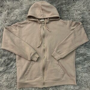 Full Tilt Taupe Zip-Up Hoodie